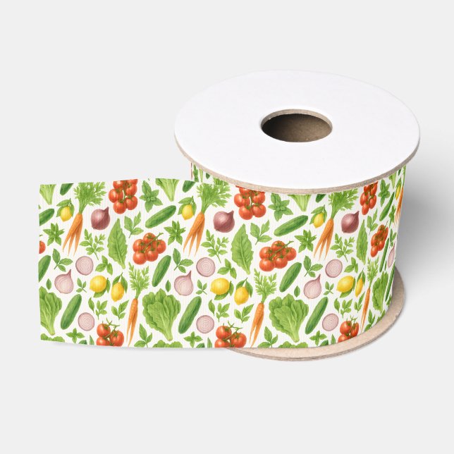 Lazo De Tela Gruesa Fresh Market Veggie Ribbon — Soft Ivory  (Carrete)