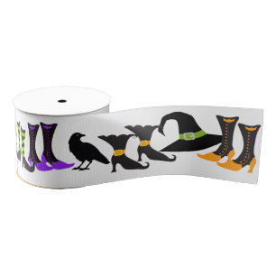 Lazo De Tela Gruesa Fun Quirky Halloween Ribbon