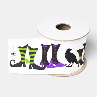 Lazo De Tela Gruesa Fun Quirky Halloween Ribbon