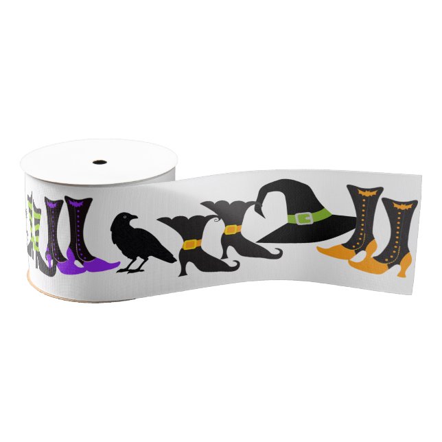 Lazo De Tela Gruesa Fun Quirky Halloween Ribbon (Carrete)