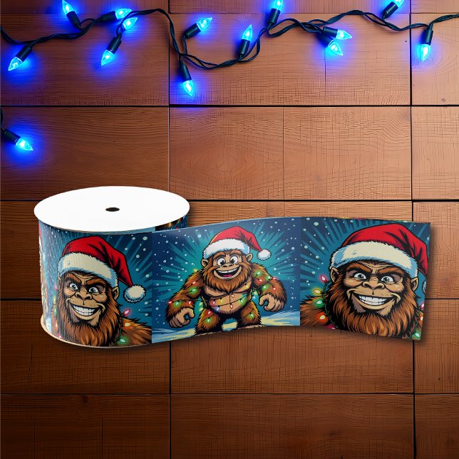 Lazo De Tela Gruesa Funny Pop Art Bigfoots Christmas (Subido por el creador)