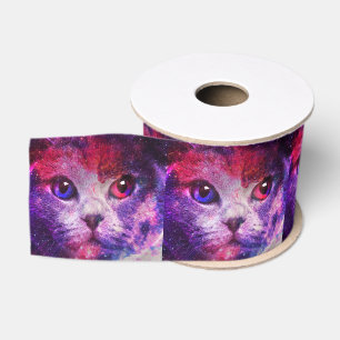 Lazo De Tela Gruesa Gato de la Galaxia Púrpura