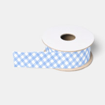 Gingham azul y blanco de acuarela