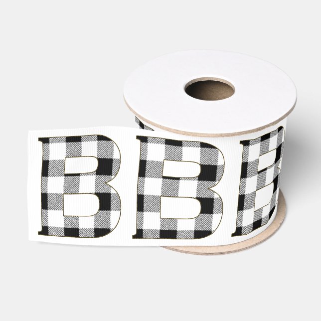 Lazo De Tela Gruesa Gingham Check B (Carrete)