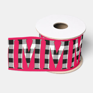 Lazo De Tela Gruesa Gingham Check M