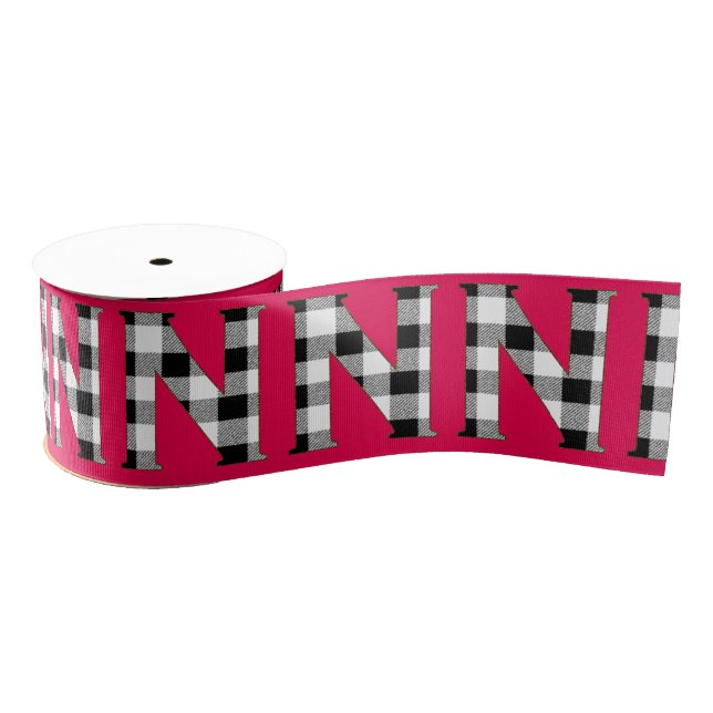 Lazo De Tela Gruesa Gingham Check N (Carrete)