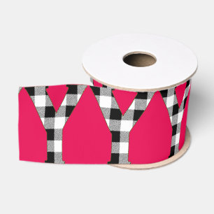 Lazo De Tela Gruesa Gingham Check Y