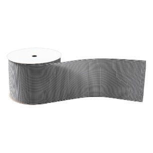 Lazo De Tela Gruesa Gingham-RIBBON SPOOL en blanco negro