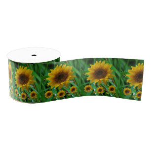 Lazo De Tela Gruesa girasoles decorativos de cinta