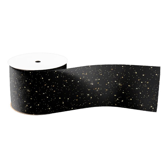 Lazo De Tela Gruesa Gold faux glitter and sparkles (Carrete)