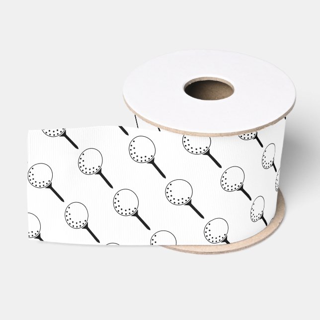 Lazo De Tela Gruesa Golf Ball Tee Pattern Classic Timeless Golfing Fun (Carrete)
