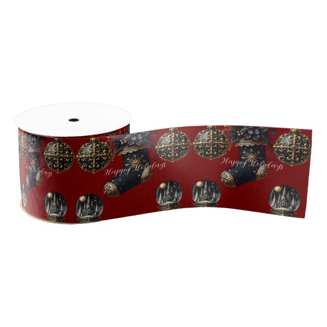 Lazo De Tela Gruesa Gothic Holidays Ribbon (Carrete)