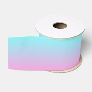 Lazo De Tela Gruesa Gradiente de ombre de cinta de grosgrain azul rosa
