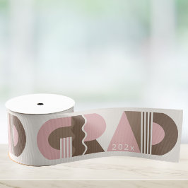 Lazo De Tela Gruesa Graduation class of 2026 retro grosgrain ribbon
