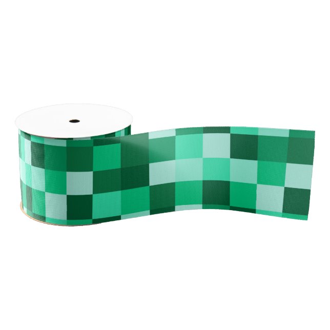 Lazo De Tela Gruesa Green Pixels Ribbon Minecraft Party Ribbon (Carrete)