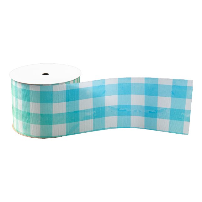 Lazo De Tela Gruesa Green Plaid Gingham Country Farmhouse Simple Grosg (Carrete)