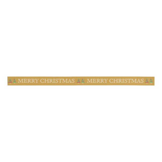 Lazo De Tela Gruesa Grosgrain de navidad personalizada (Anverso)