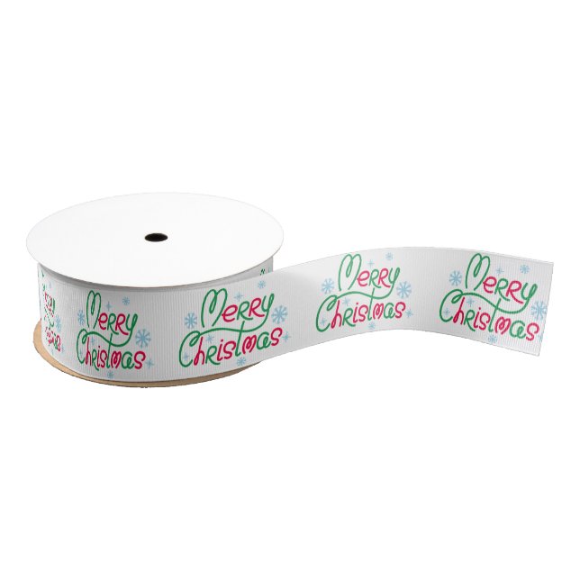 Lazo De Tela Gruesa Grosgrain de navidad personalizada (Carrete)