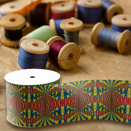 Lazo De Tela Gruesa Guay Trendy Blue Red Yellow Vintage Tribal