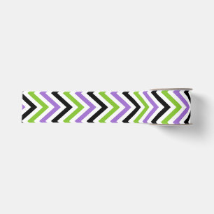 Lazo De Tela Gruesa Halloween Zigzag – Patrón Estacional Audaz