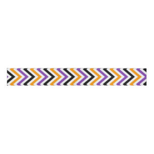 Lazo De Tela Gruesa Halloween Zigzag – Patrón Estacional Audaz