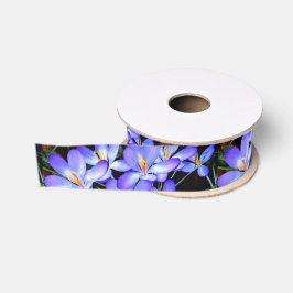 Lazo De Tela Gruesa Hermosa Flor Silvestre Azul Naturaleza 