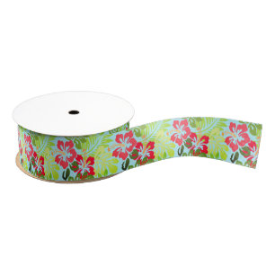 Lazo De Tela Gruesa Hibiscus Hair Ribbon