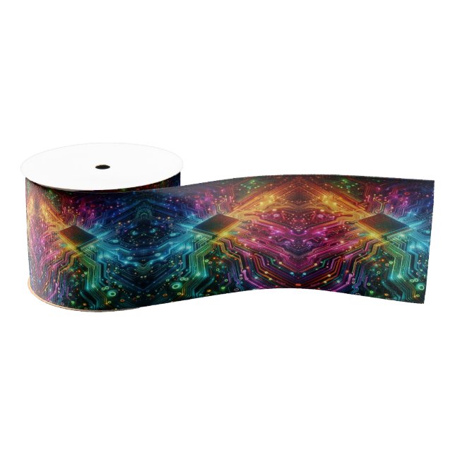 Lazo De Tela Gruesa High Tech Rainbow Circuit Board Ribbon (Carrete)