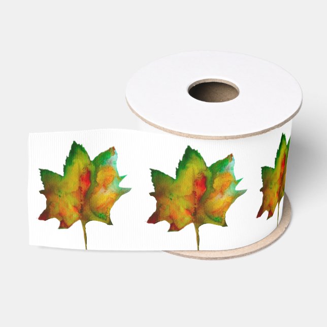Lazo De Tela Gruesa Hoja de otoño (Carrete)