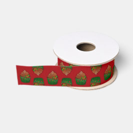 Lazo De Tela Gruesa Holiday Cupcake Whimsey ALL RIBBON