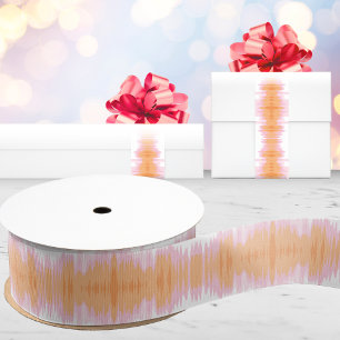 Lazo De Tela Gruesa Ikat Brillante en Rosa y Naranja