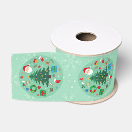 Lazo De Tela Gruesa Ilustraciones Navideñas Fiesta