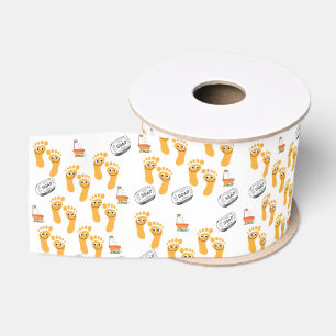Lazo De Tela Gruesa jabón decorativo de pies de cinta