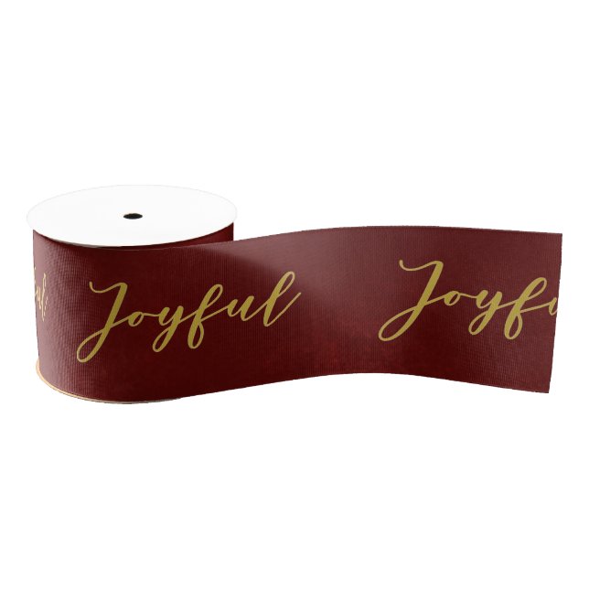 Lazo De Tela Gruesa Joyful Burgundy Ribbon (Carrete)
