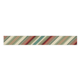 Lazo De Tela Gruesa Kitschy Santa and Ornaments Complimentary Stripes