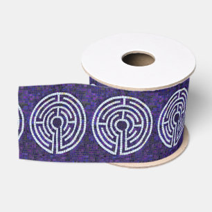 Lazo De Tela Gruesa LABERINTO VIII Cinta de Grosgrain de 3" de ancho