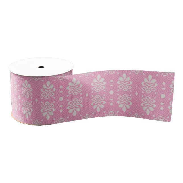Lazo De Tela Gruesa Lace Grosgrain Ribbon (Carrete)