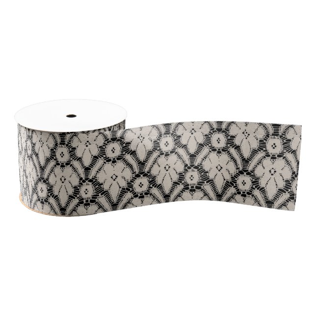 Lazo De Tela Gruesa Lace Grosgrain Ribbon (Carrete)