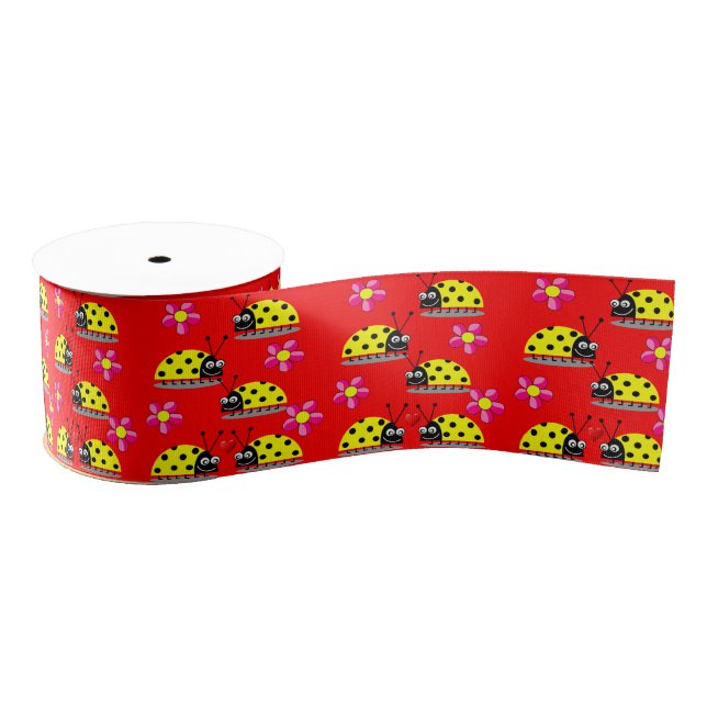 Lazo De Tela Gruesa ladybugs decorativos para niños con cintas (Carrete)