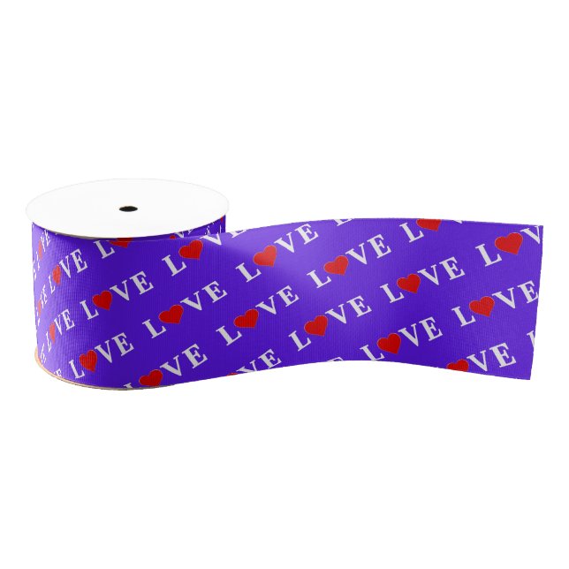 Lazo De Tela Gruesa Lavender LOVE Moda moderna (Carrete)