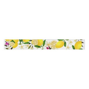 Lazo De Tela Gruesa Lemon White