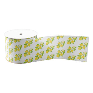 Lazo De Tela Gruesa Lemons Grosgrain Ribbon