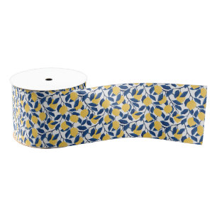 Lazo De Tela Gruesa Lemons Grosgrain Ribbon