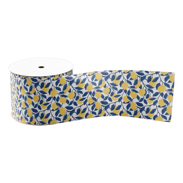 Lazo De Tela Gruesa Lemons Grosgrain Ribbon (Carrete)