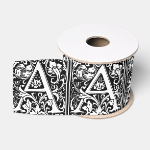 Lazo De Tela Gruesa Letra floral vintage elegante a monograma