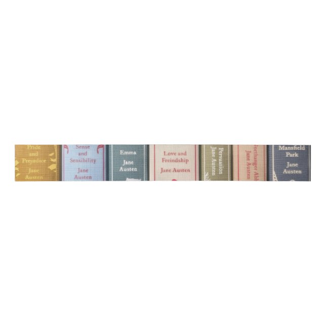 Lazo De Tela Gruesa Libros de Jane Austen (Anverso)