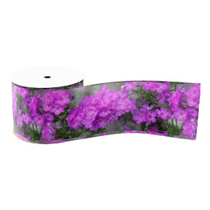 Lazo De Tela Gruesa Lilac Flowers Ribbon