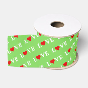 Lazo De Tela Gruesa Lime Green LOVE