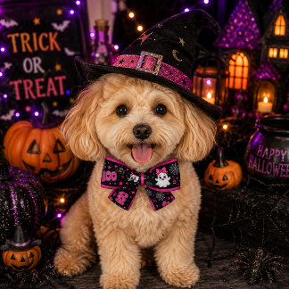 Lazo De Tela Gruesa Lindo divertido negro rosa chica de Halloween fant