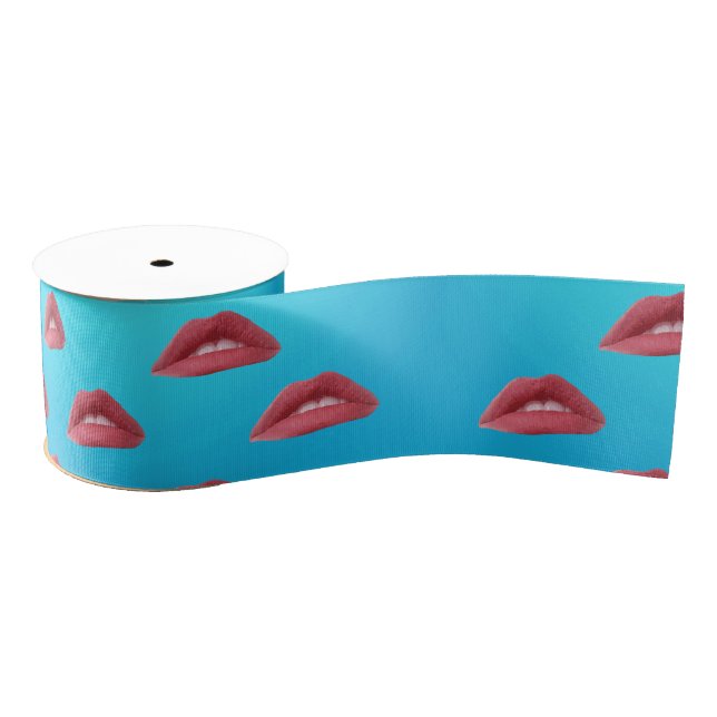 Lazo De Tela Gruesa Lips Pop Art (Carrete)